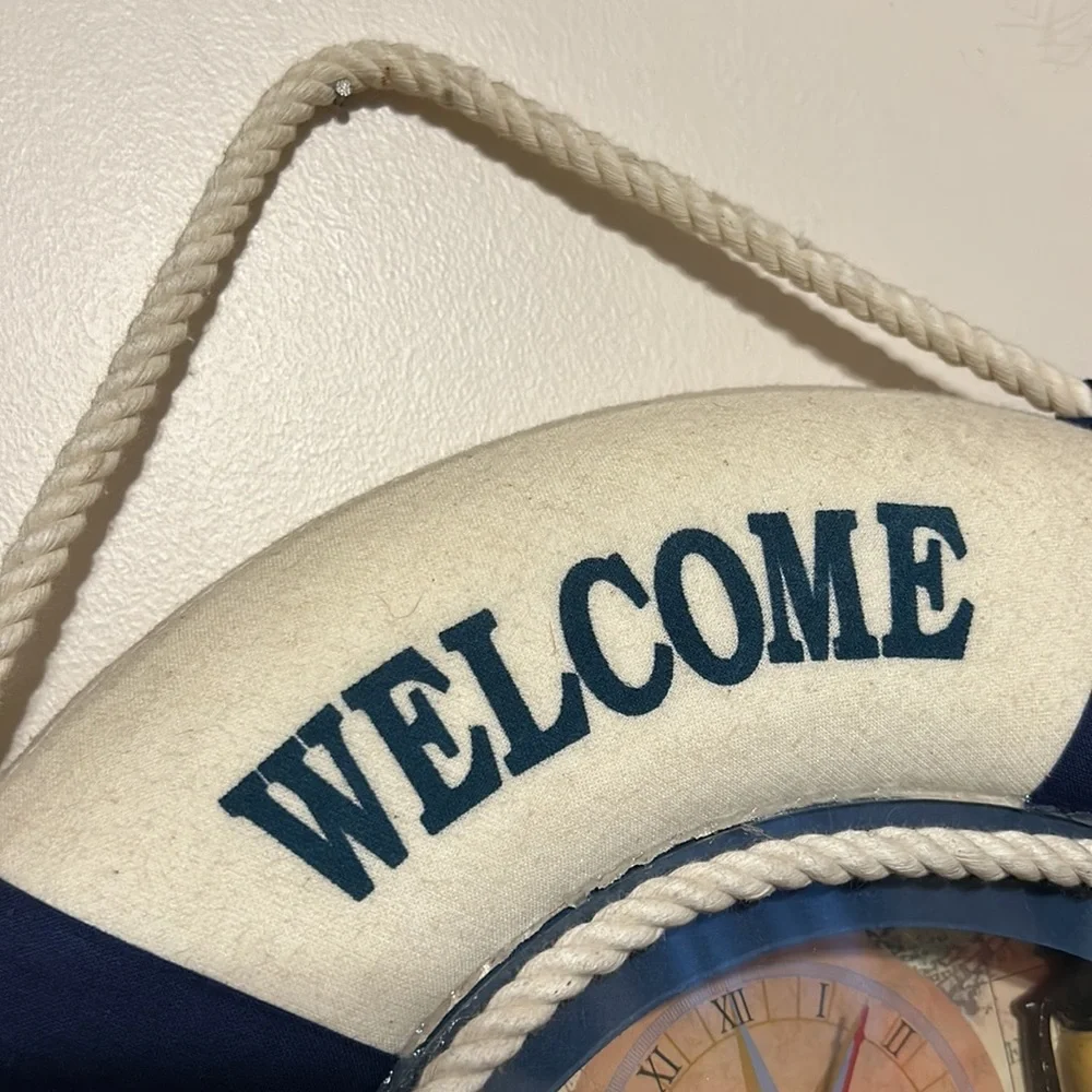 Welcome Aboard Nautical  Clock